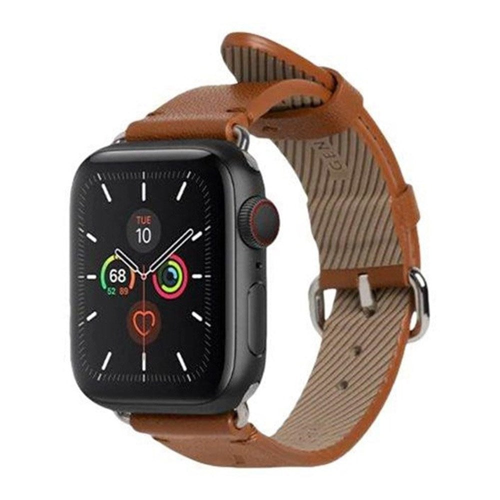 Apple Watch (38/40/SE/41/42mm) Native Union Classic Rem - Äkta Läder - Brun