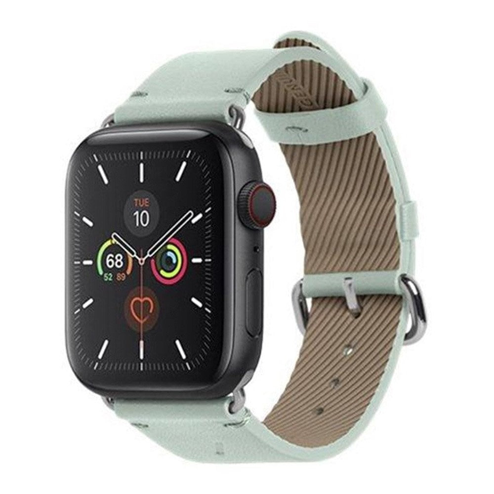 Apple Watch (42/44/SE/45/46/49mm) Native Union Classic Rem - Äkta Läder - Grön