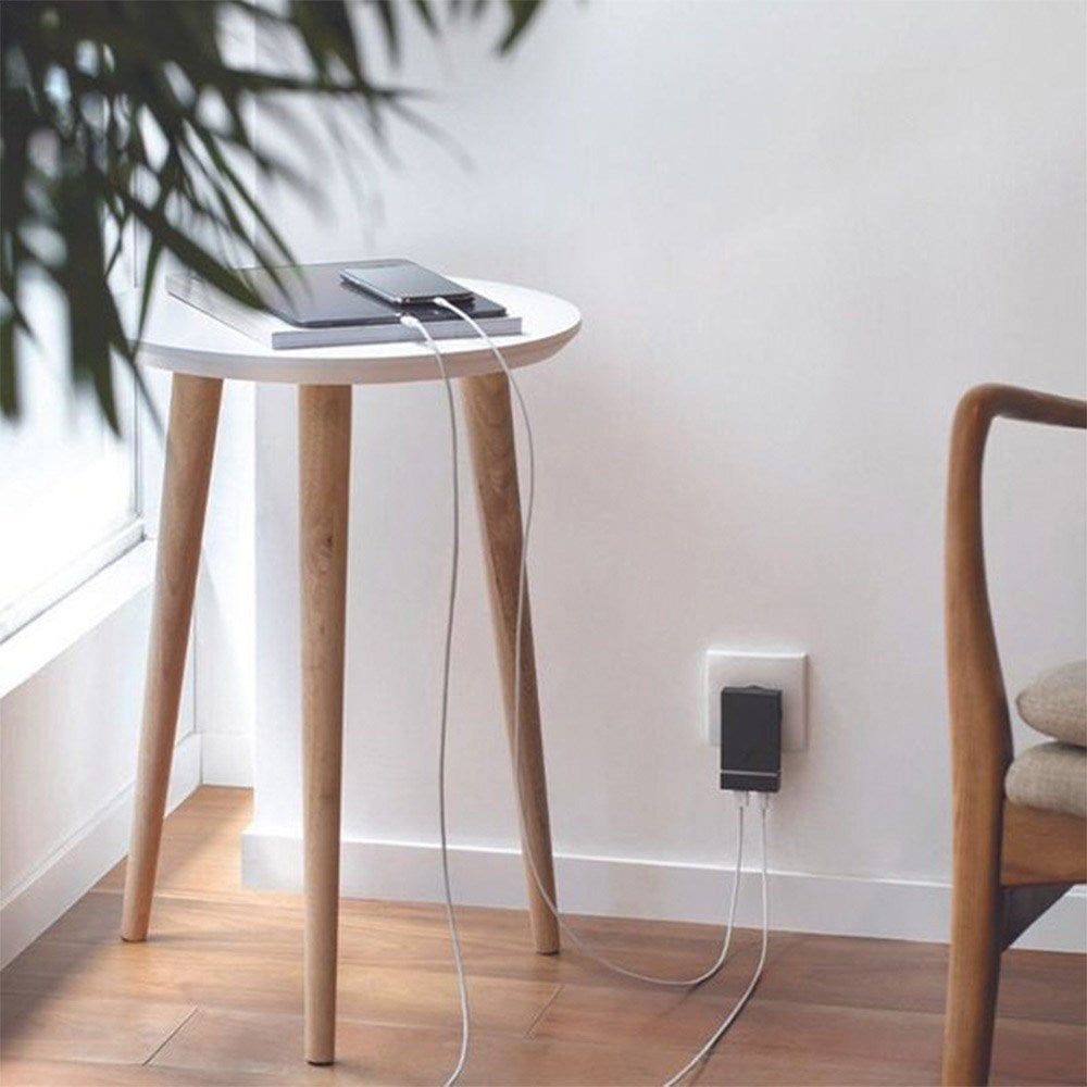 Native Union Smart Hub 20W Väggladdare / Reseadapter m. USB-A & USB-C - Svart