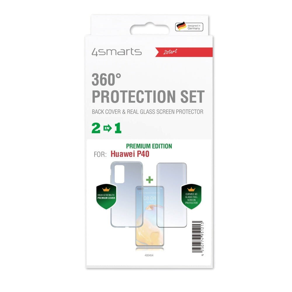 Huawei P40 4smarts 360° Protection Set (Skal + Skärmskydd)