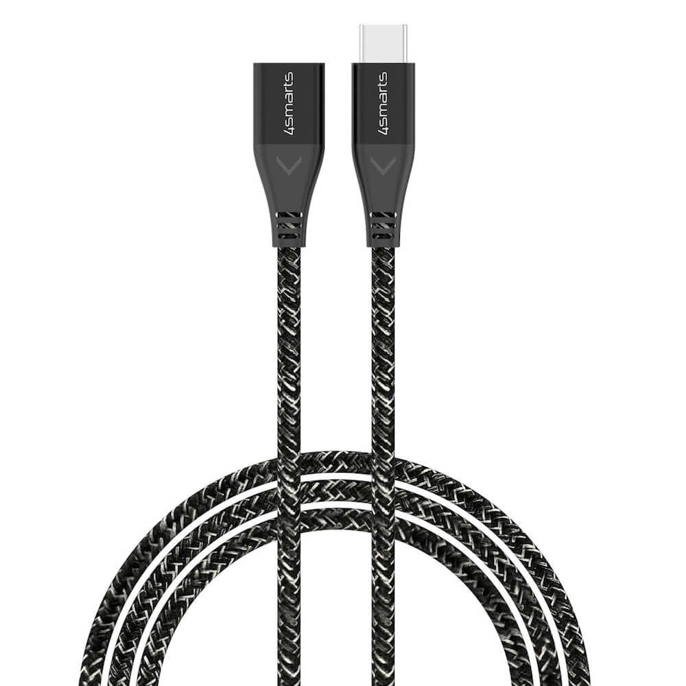 4smarts 60W USB-C Förlängningskabel - 1.5m - Monokrom