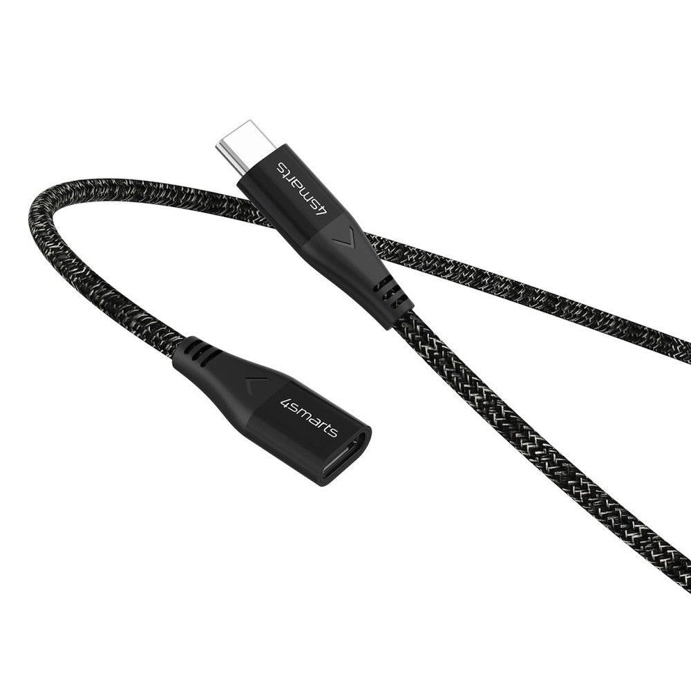 4smarts 60W USB-C Förlängningskabel - 1.5m - Monokrom