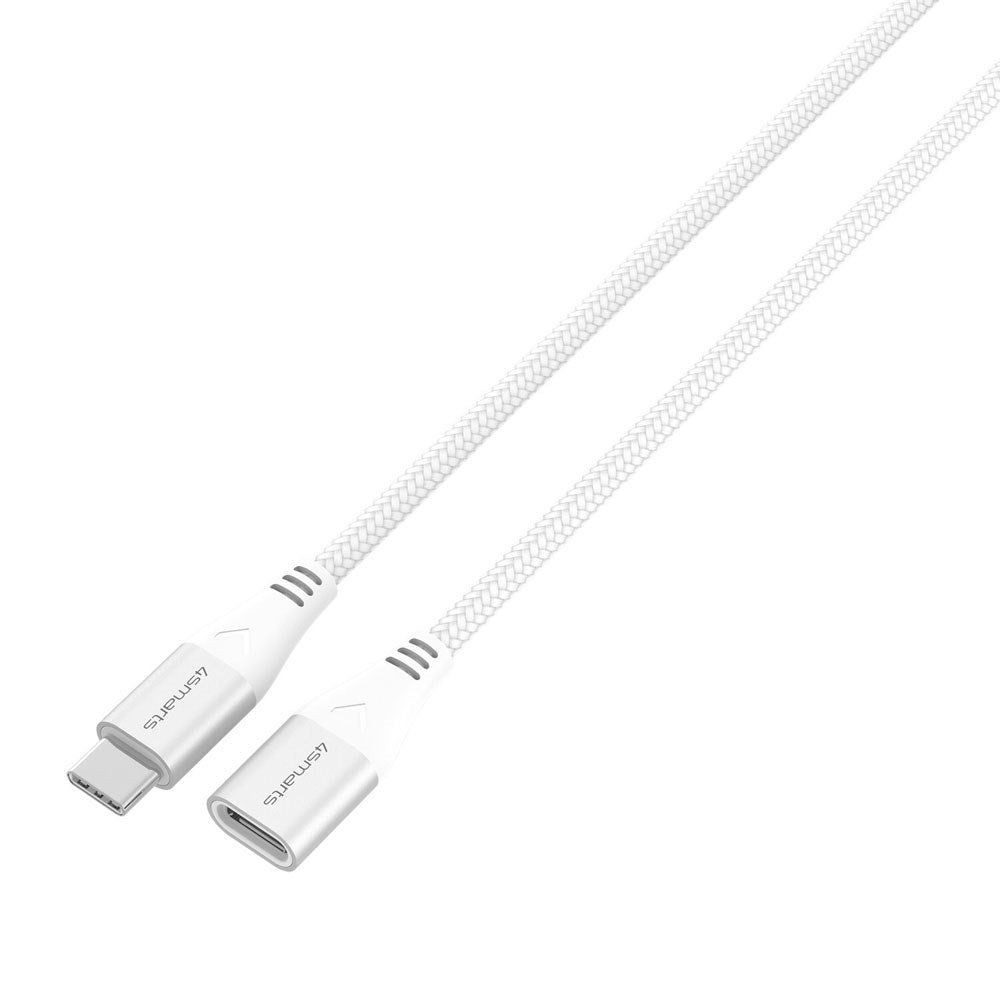 4smarts 60W USB-C Förlängningskabel - 1.5m - Vit