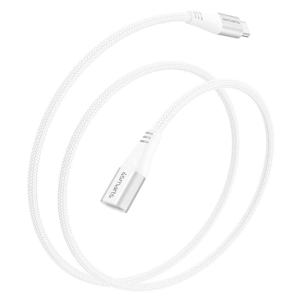 4smarts 60W USB-C Förlängningskabel - 1.5m - Vit