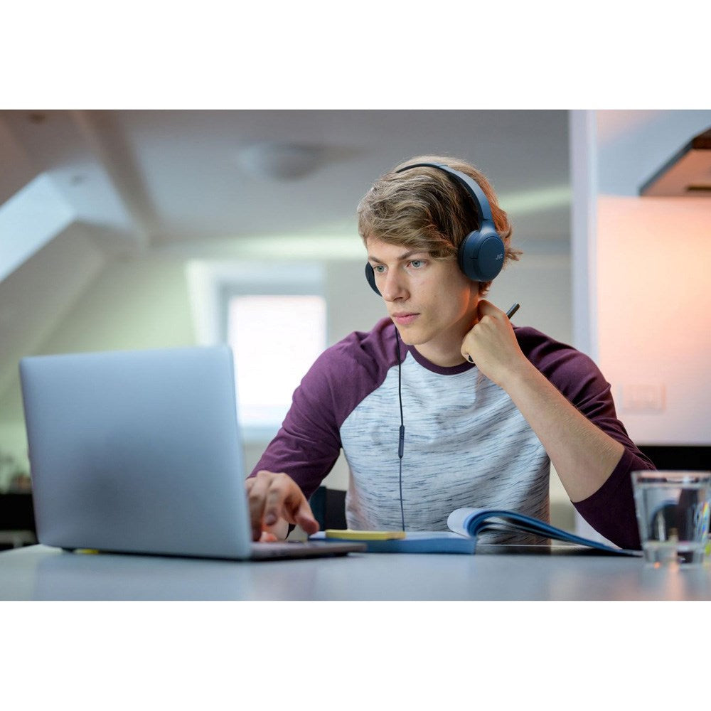JVC HA-S33UC On-Ear Headset med sladd - Mörkblå
