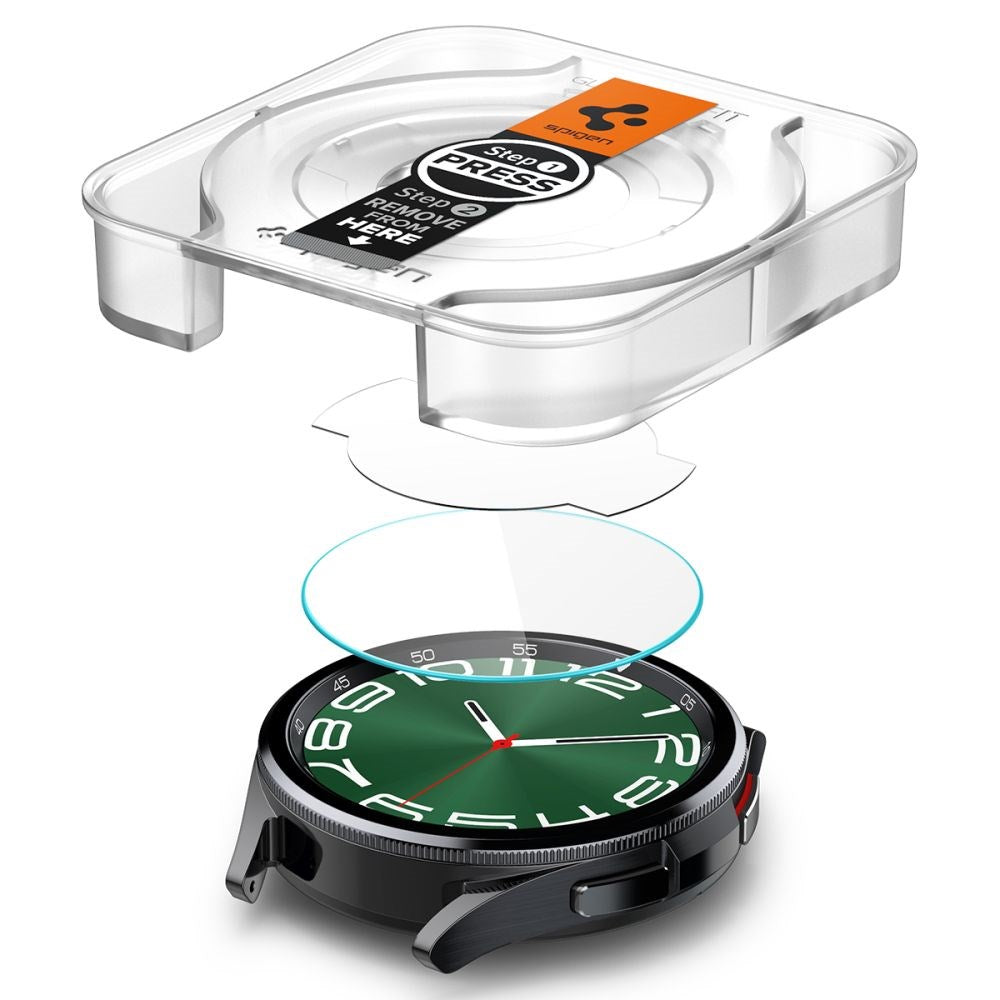 Spigen Samsung Galaxy Watch 6 Classic (47mm) EZ Fit GLAS.tR Skärmskydd - 2-Pack - Genomskinlig