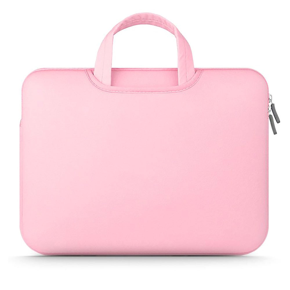 Tech-Protect Neoprene MacBook / Laptop Sleeve 13-14" med Handtag och Extra Fack (34 x 25 cm) - Rosa