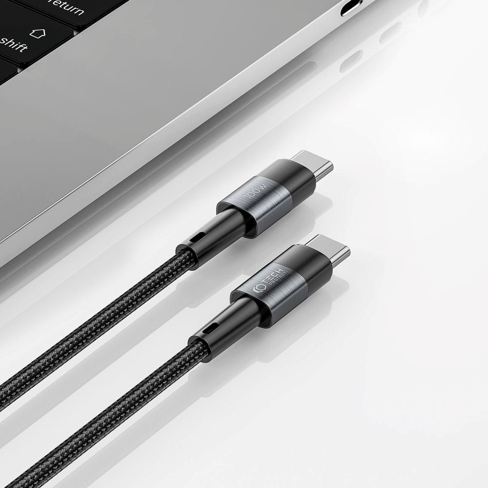 Tech-Protect Ultraboost USB-C till USB-C Kabel 100W/5A 3m - Svart