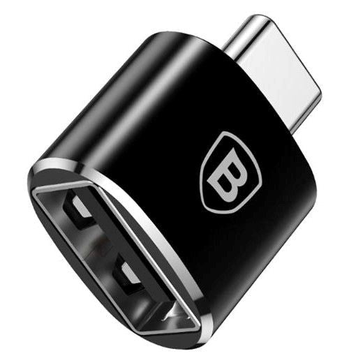 Baseus USB-A till USB-C Adapter - Svart
