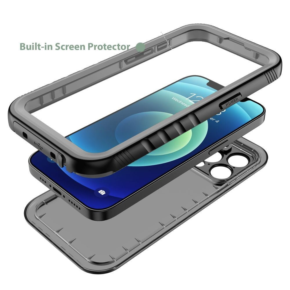 iPhone 14 Pro Tech-Protect Vattentätt Skal - Transparent / Svart