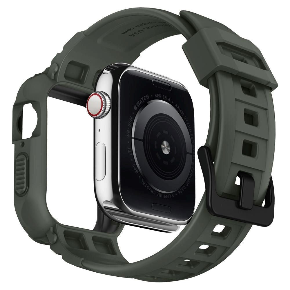 Apple Watch SE/6/5/4 (44mm) Spigen Rugged Armor Skal med Rem - Grön