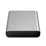 Hyper GaN 245W Laddstation med 4 x USB-C 100W - Grå