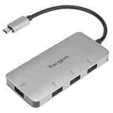 Targus USB-C Hub m. 4x USB-A - Silver