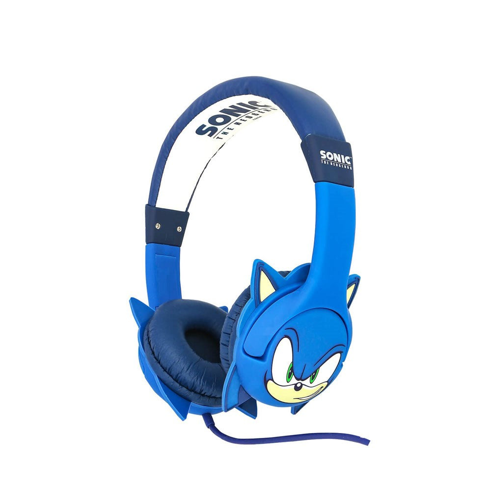 SONIC the Hedgehog OTL On-Ear Hörlurar för Barn med 3D-Öron – Max. 85dB - Blå