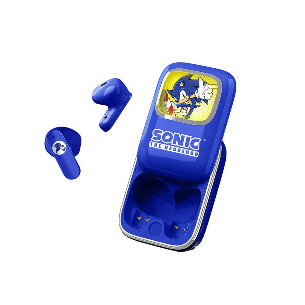 SONIC the Hedgehog OTL True Wireless In-Ear Headset med Uppskjutbart Laddningsfodral - Blå