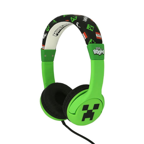 Minecraft OTL On-Ear Headset för Barn med Jack Kontakt - Max. 85dB - Grön