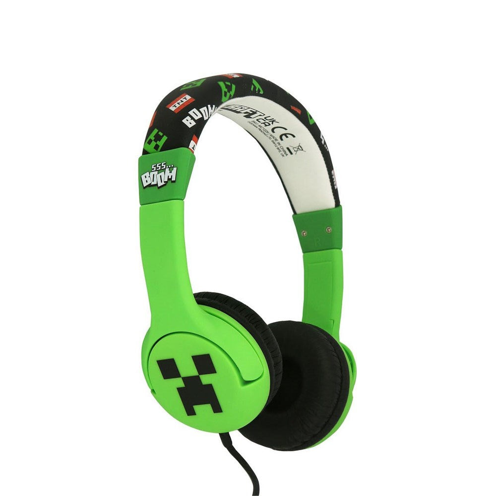 Minecraft OTL On-Ear Headset för Barn med Jack Kontakt - Max. 85dB - Grön