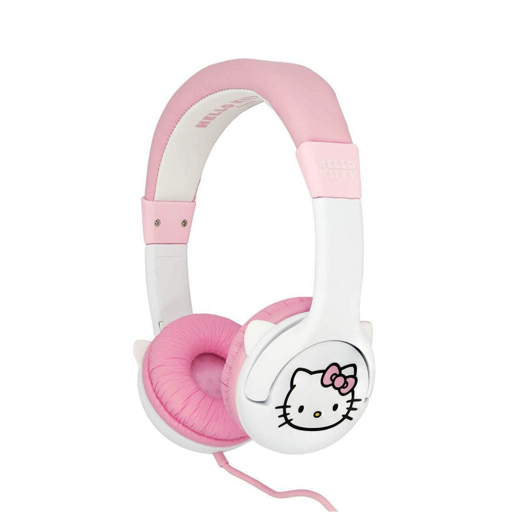 Hello Kitty OTL On-Ear Hörlurar för Barn med 3D-Öron – Max. 85dB - Vit / Rosa