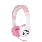 Hello Kitty OTL On-Ear Hörlurar för Barn med 3D-Öron – Max. 85dB - Vit / Rosa