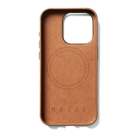 Mujjo iPhone 15 Pro Leather Skal - MagSafe Kompatibel - Brun