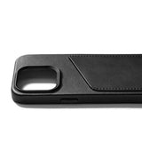 Mujjo iPhone 15 Pro Leather Wallet Skal - MagSafe Kompatibel - Svart