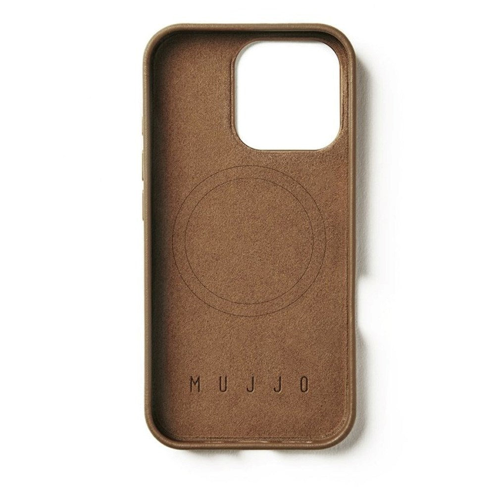 Mujjo iPhone 16 Pro Leather Skal - MagSafe Kompatibel - Brun