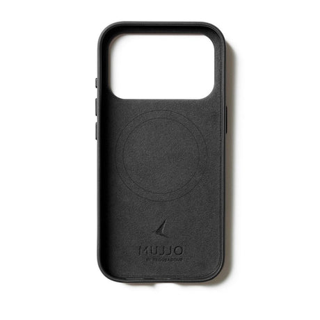 Mujjo iPhone 17 Pro Wallet Leather Case - MagSafe Kompatibel - Black