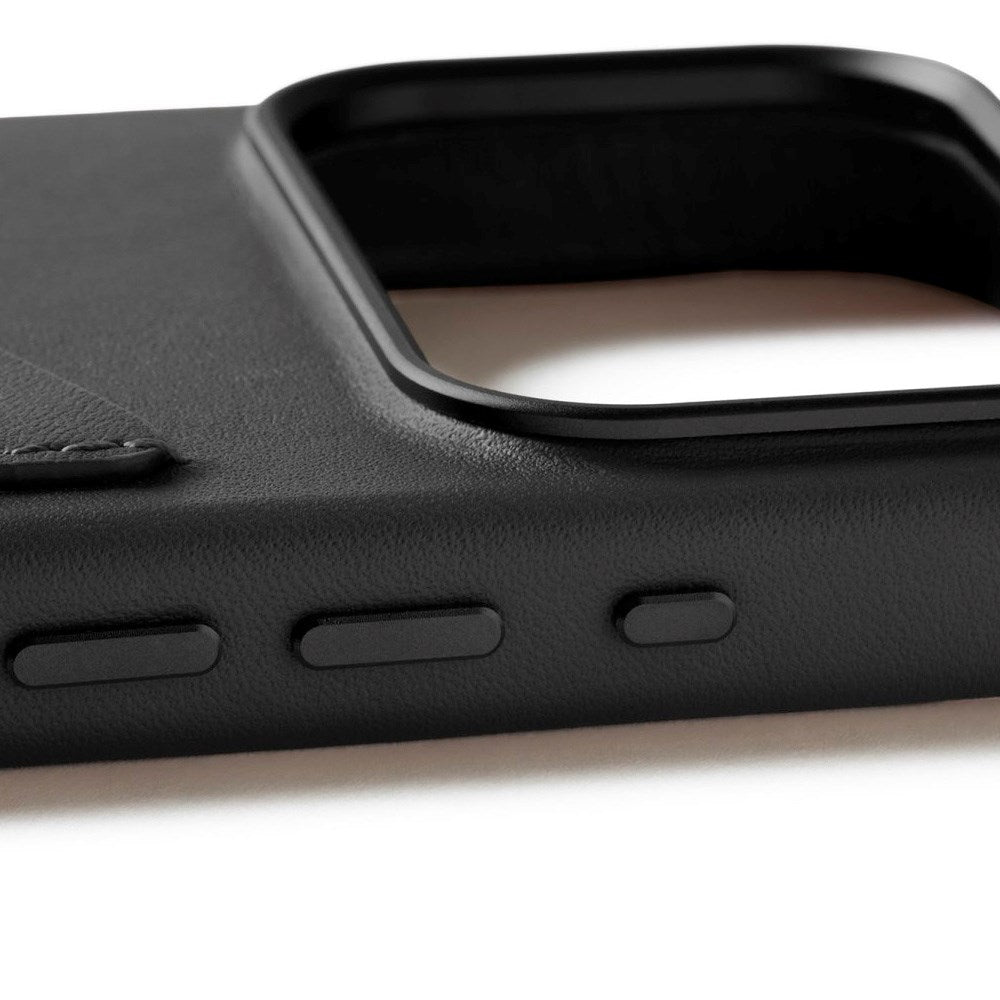 Mujjo iPhone 17 Pro Wallet Leather Case - MagSafe Kompatibel - Black