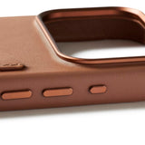 Mujjo iPhone 17 Pro Wallet Leather Case - MagSafe Kompatibel - Tan