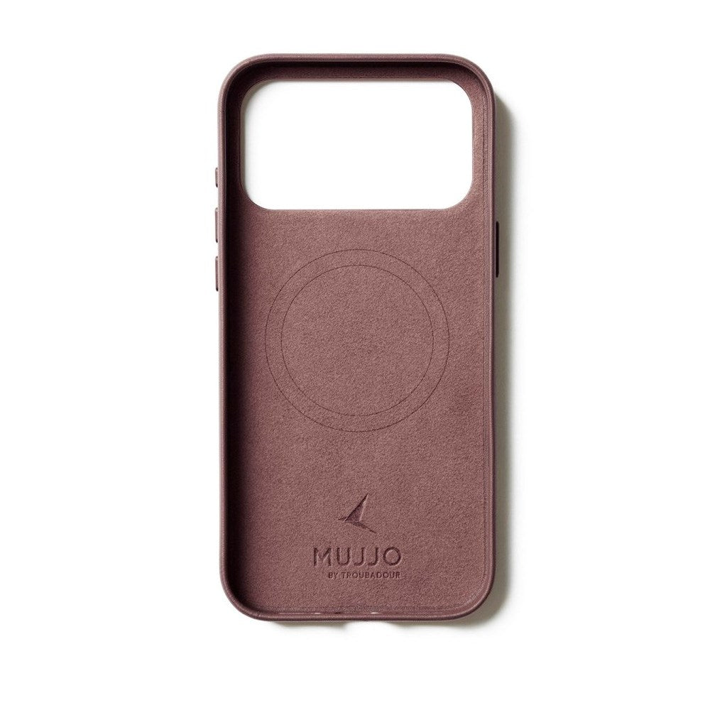 Mujjo iPhone 17 Pro Leather Case - MagSafe Kompatibel - Bronze Red
