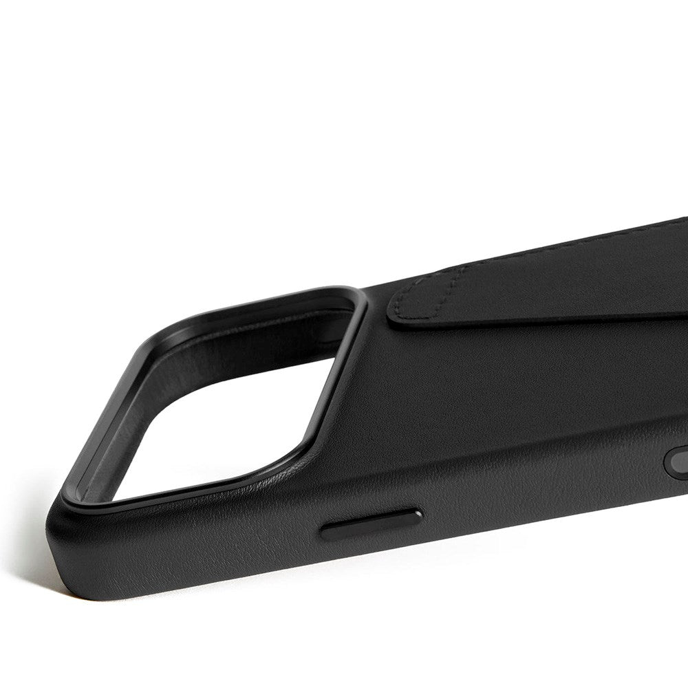 Mujjo iPhone 17 Pro Max Wallet Leather Case - MagSafe Kompatibel - Black