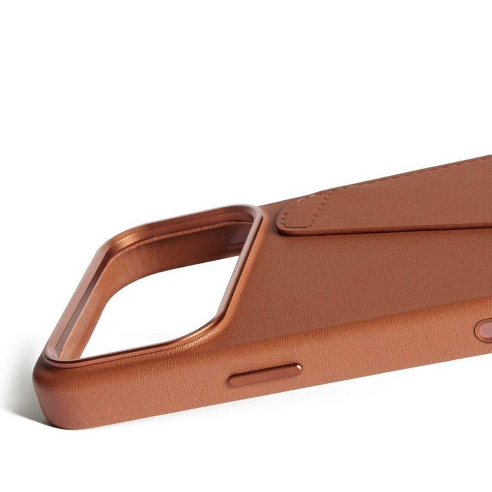 Mujjo iPhone 17 Pro Max Wallet Leather Case - MagSafe Kompatibel - Tan