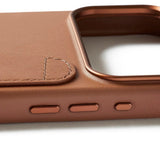 Mujjo iPhone 17 Pro Max Wallet Leather Case - MagSafe Kompatibel - Tan