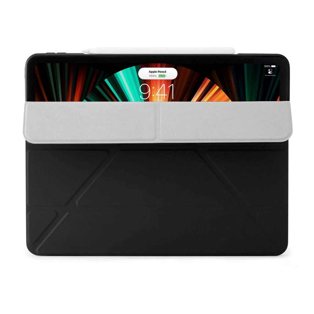 iPad Pro 12.9" (2022 / 2021 / 2020 / 2018) Fodral - Pipetto Origami No1 Case - Svart / Genomskinlig