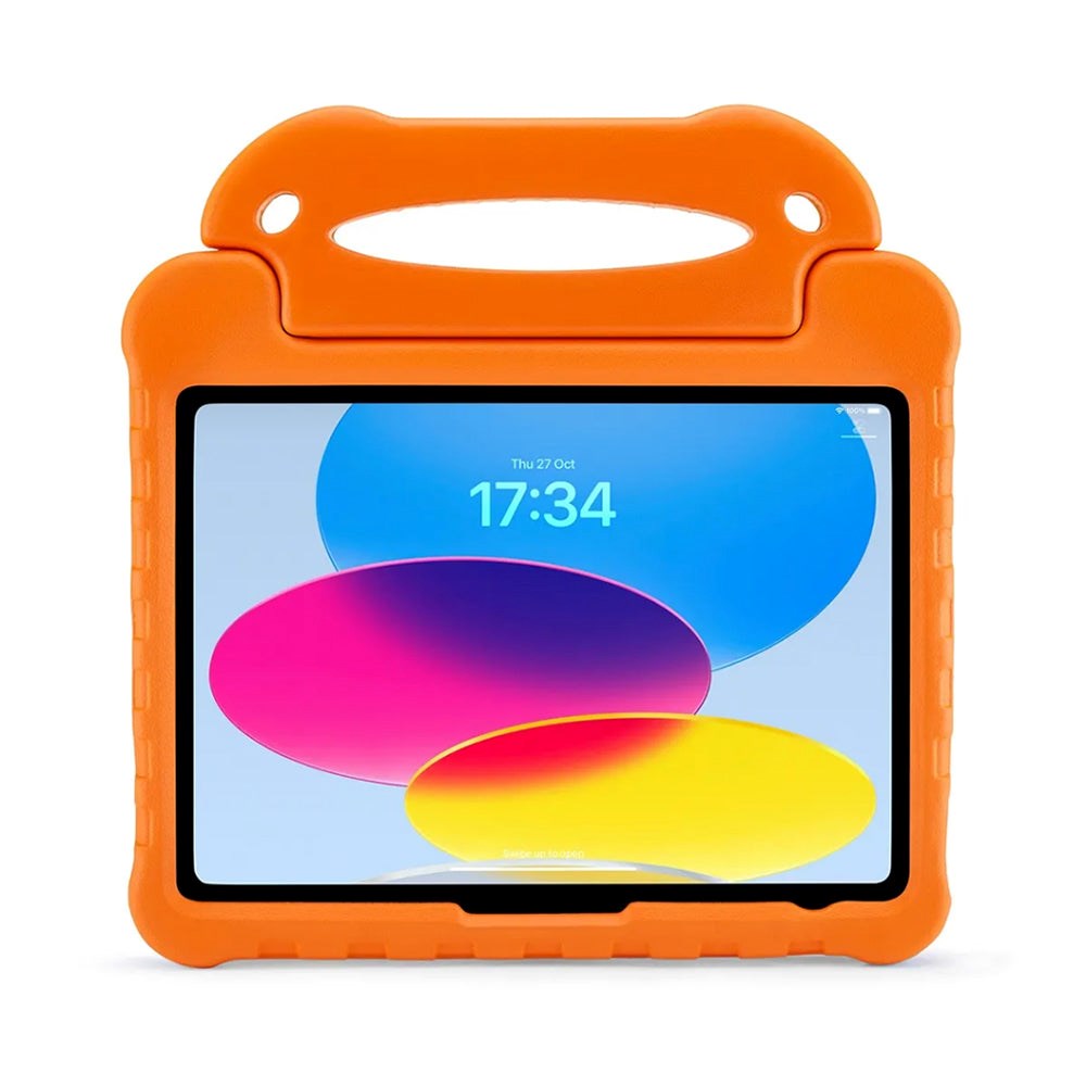 iPad 10.9" (2024/2022) Pipetto Barn Skal med Handtag och Stativfunktion - Orange