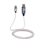 Rick & Morty Light Up 10W USB-A till Lightning Kabel 1,2 Meter - Svart / Multi