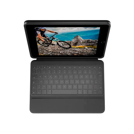 Logitech iPad 10.2" (2021/2020/2019) Rugged Folio Keyboard (Dansk/Nordisk Tangentbord med Fodral) - Graphite