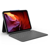 Logitech iPad 10.9" (2022) Rugged Folio Keyboard (Dansk/Nordisk Tangentbord med Fodral) - Oxford Grey