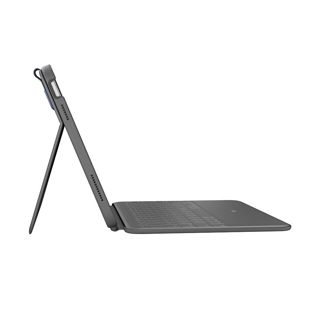 Logitech iPad 10.9" (2022) Rugged Folio Keyboard (Dansk/Nordisk Tangentbord med Fodral) - Oxford Grey