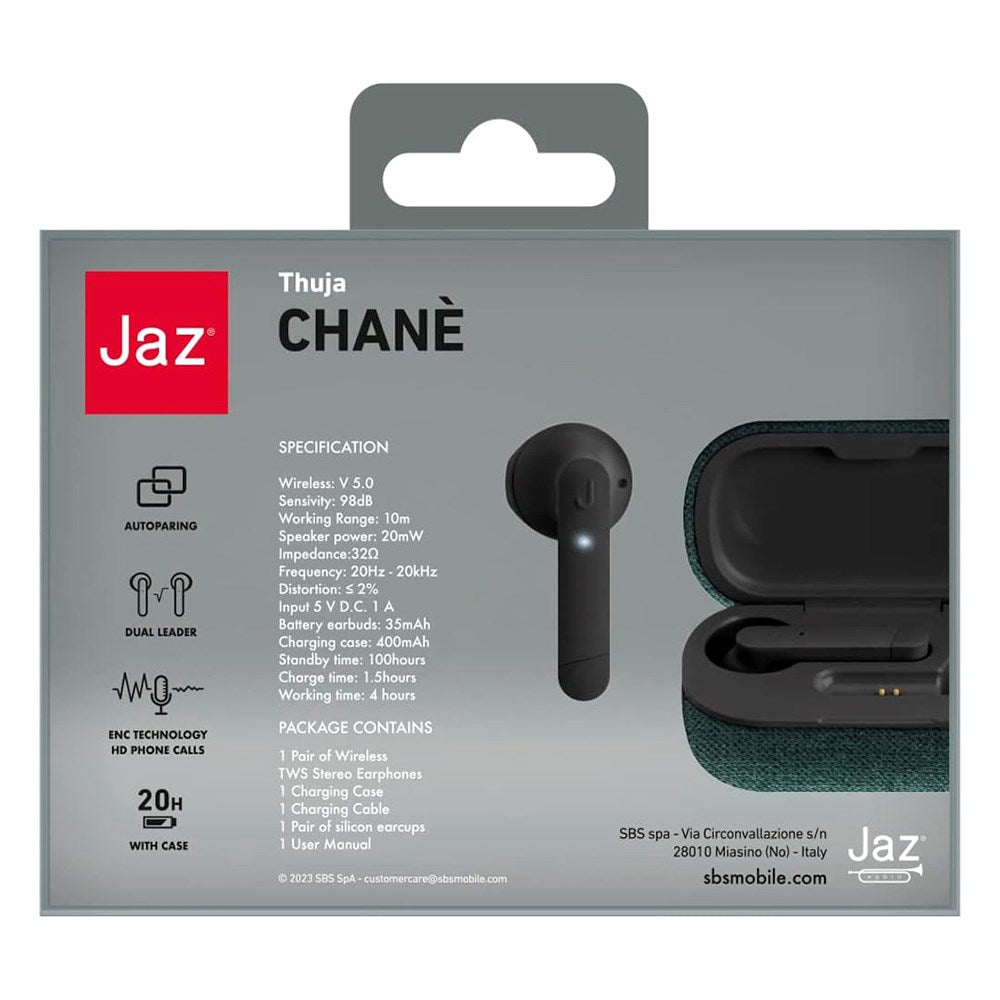 Jaz Chané True Wireless In-Ear Bluetooth Hörlurar - Grönt Tyg