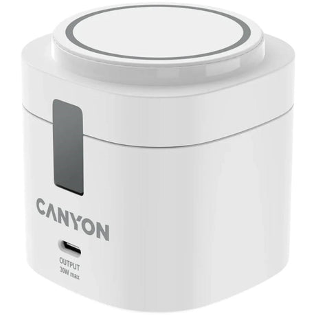 Canyon WCS-205 15W Qi2 2-i-1 Trådlös Laddare - MagSafe Kompatibel - Vit