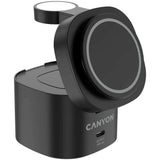 Canyon WCS-205 15W Qi2 2-i-1 Trådlös Laddare - MagSafe Kompatibel - Svart