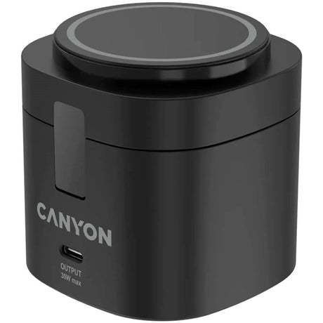 Canyon WCS-205 15W Qi2 2-i-1 Trådlös Laddare - MagSafe Kompatibel - Svart
