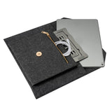 4smarts MacBook 13" (34 x 23,5 x 3 cm) Sleeve Uldfilt - Sort