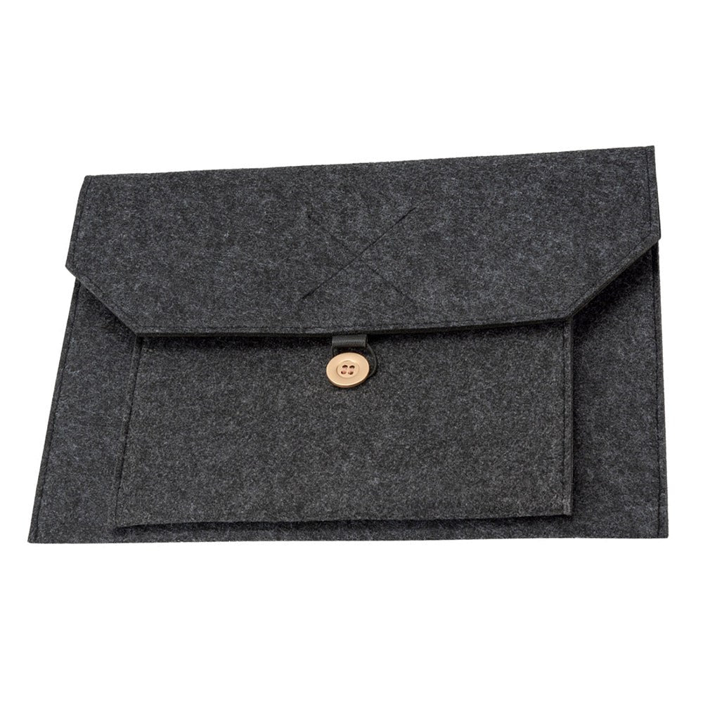 4smarts MacBook 13" (34 x 23,5 x 3 cm) Sleeve Uldfilt - Sort