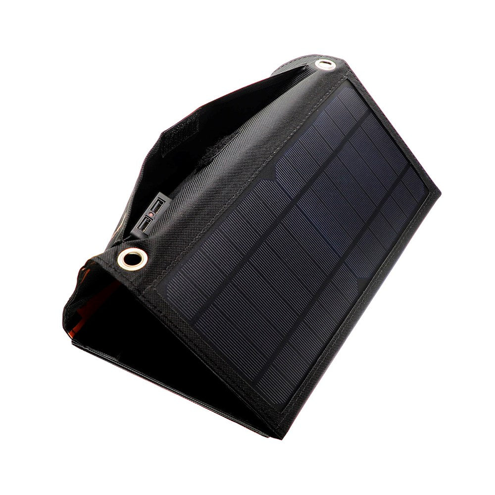 4Smarts VoltSolar Solar Laddare 21W med 2x USB-A Port - Svart