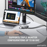 4smarts SmartDock 11-i-1 USB-C Docking Station - 100W - Svart