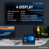 4smarts SmartDock 11-i-1 USB-C Docking Station - 100W - Svart