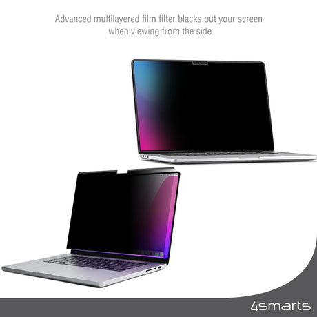 MacBook Air 13 M2/M3 (2022-2024) 4smarts Magnetisk Skyddsfilm - Privacy Filter