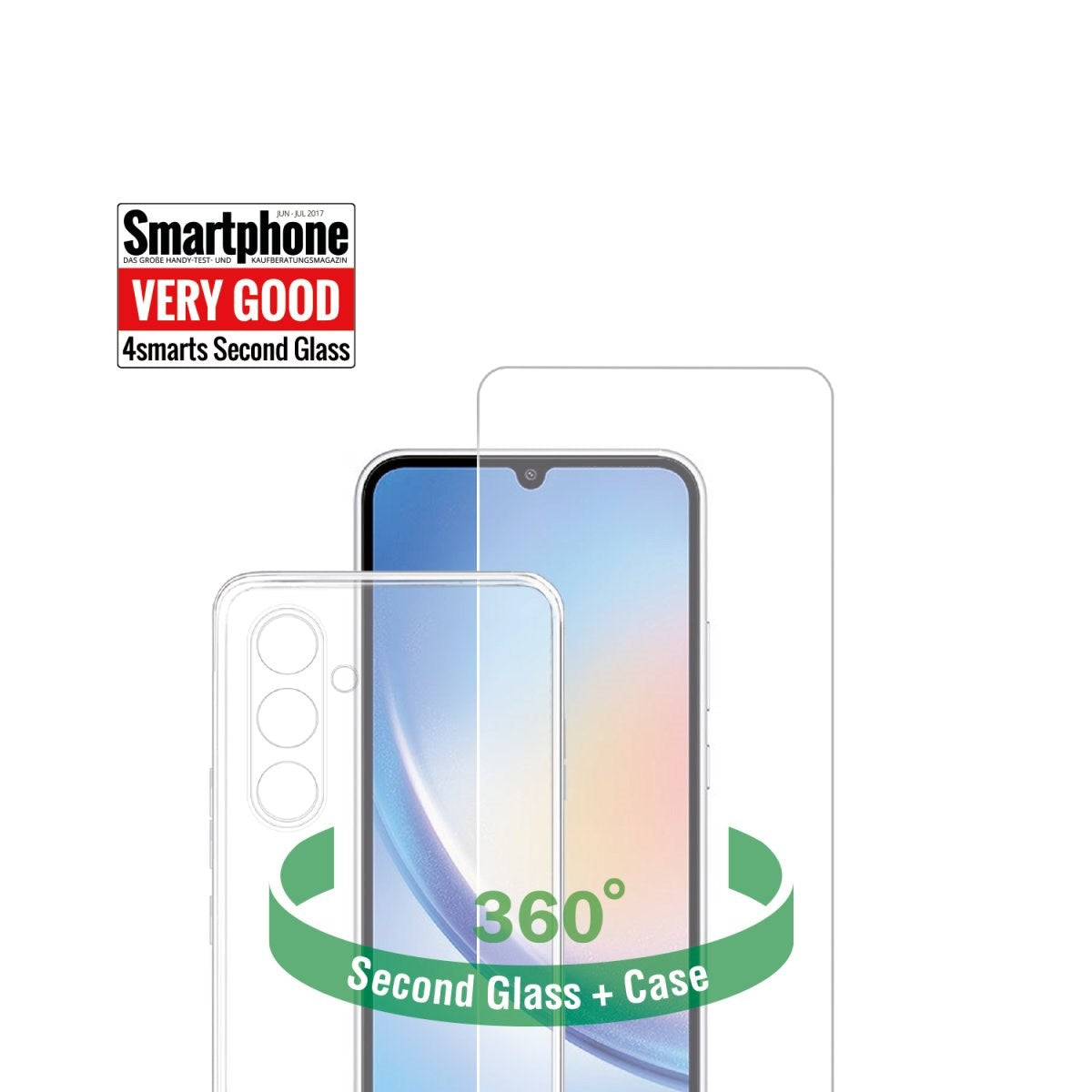 Samsung Galaxy A24 4smarts Second Glass X-Pro 360° Protection Set (Skal + Skärmskydd)